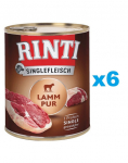 RINTI Singlefleisch Lamb Pure Monoproteiinne lambaliha 6x800 g