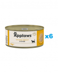 APPLAWS Cat Adult Chicken Breast in Broth kanafilee puljongis 6x156 g