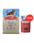 CARNILOVE True Fresh Cat Fish and Turkey Sterilised 2 kg steriliseeritud kassidele + CARNILOVE Soft Snack Cat Sardine 50 g TASUTA