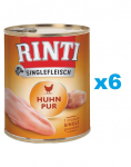 RINTI Singlefleisch Chicken Puremonoproteiini kana 6x800 g