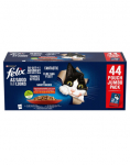 FELIX Fantastic Maheda Maitsused želees 44x85g veis, kana, part ja lambaliha, m&auml;rg toit kassidele