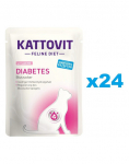 KATTOVIT Feline Diet Diabetes L&otilde;hega  24 x 85 g Gl&uuml;koosivarustuse reguleerimiseks (diabeet).