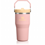 Stanley IceFlow&trade; Flip Straw 2.0 Tumbler roostevabast terasest termospudel Peach Rose 590 ml