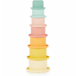 Bieco Silicone Stacking Cups Tropical Vibes virnastatavad topsid 12 m+ 7 tk