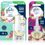 GLADE Electric scented oil Exotic Tropical Blossom + Relaxing Zen S&auml;&auml;stupakk 3 tk