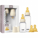 BIBS Anti-Colic Baby Bottle Set koolikuid ennetav pudel kaut&scaron;ukist lutiga Ivory