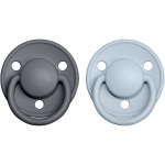 BIBS De Lux One Size lutt Iron / BabyBlue 2 tk