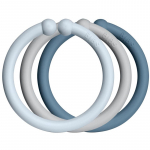 BIBS Loops riputusr&otilde;ngad Baby Blue / Cloud / Petrol 12 tk