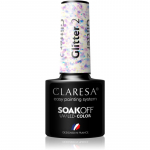 Claresa SoakOff UV/LED Color Glitter Geelk&uuml;&uuml;nelakk varjund 2 5 g
