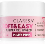 Claresa Soft&Easy Builder Gel Geeli aluskiht k&uuml;&uuml;ntele varjund Milky Pink 45 g