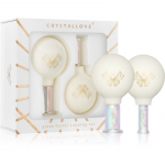Crystallove Glass Facial Cupping Set massaaživahendite komplekt n&auml;ole, kaelale ja dekolteele 2 tk