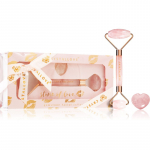 Crystallove Rose Quartz Selflove Set Massaažirull n&auml;ole ja massaaživahend