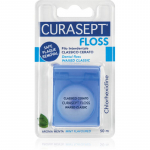Curasept Dental Floss Waxed Classic Vahatatud piparm&uuml;ndimaitseline hambaniit antibakteriaalsete koostisainetega 50 m