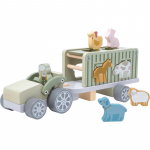 2Kids Toys Wooden Car with Animals m&auml;nguasjade komplekt puidust 2y+ 10 tk
