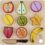 eliNeli Cutting Fruits t&uuml;keldatud puuviljad puidust 18m+ 9 tk