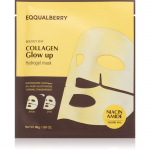 EQQUALBERRY Collagen Glow Up Hydrogel Mask Kirgastav ja niisutav lehtmask geelja tekstuuriga 30 g