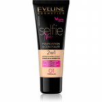Eveline Cosmetics Selfie Time Jumestus- ja peitekreem kaks-&uuml;hes varjund 01 Porcelain 30 ml
