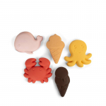 FILIBABBA Silicone Sand Toys Peach Mix veem&auml;nguasi 5 tk