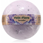 Folk & Flora Lavender Vannipomm rahustavate efektidega 130 g