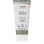 I Love Naturals Rose & Argan Niisutav k&auml;tekreem roosi l&otilde;hnaga 100 ml
