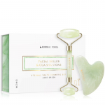 KORIKA Tools Face Roller & Gua Sha Massaažirull n&auml;ole ja massaaživahend Jade Green