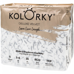 Kolorky Deluxe Velvet Love Live Laugh &uuml;hekordselt kasutatavad &ouml;kom&auml;hkmed suurus S 3-6 Kg 25 tk