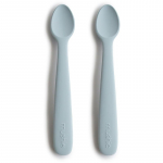 Mushie Silicone Feeding Spoons lusikas Powder Blue 2 tk