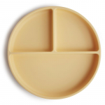 Mushie Silicone Suction Plate sektoriteks jagatud taldrik iminapaga Daffodil 1 tk