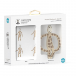 Matchstick Monkey Animal Teether & Muslin Giraffe Kinkekomplekt lastele