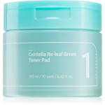Numbuzin No. 1 Centella Re-Leaf Green Toner Pad toniseerivad padjad rahustava toimega 70 tk