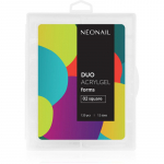 NEONAIL Duo Acrylgel Forms &Scaron;abloonid k&uuml;&uuml;ntele t&uuml;&uuml;p 02 Square 120 tk