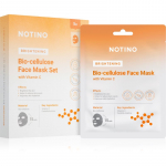 Notino Brightening Bio-Cellulose Face Mask with Vitamin C Lehtmaskide komplekt s&auml;ra andva efektiga