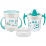 NUK Mini Cups Set Mint/Turquoise Tass kolm-&uuml;hes 6m+ Neutral 160 ml
