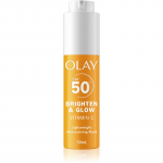 Olay Vitamin C Brighten & Glow Niisutav vedelik niatsiinamiidiga SPF 50+ 50 ml