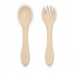 Petite&Mars Take&Match Silicone Cutlery s&ouml;&ouml;giriistad Desert Sand 6 m+ 2 tk