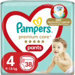 Pampers Premium Care Pants Maxi Size 4 &uuml;hekordselt kasutatavad p&uuml;ksm&auml;hkmed 9-15 kg 38 tk