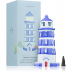 Paddywax Painted Ceramic House Connecticut Lighthouse Kinkekomplekt