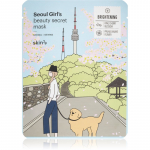 Skin79 Seoul Girl's Beauty Secret Kirgastav ja niisutav lehtmask 20 g