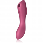 Satisfyer Curvy TRINITY 3 kliitori stimulaatoriga vibraator Red 17.7 cm