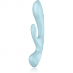 Satisfyer TRIPLE OH kliitori stimulaatoriga vibraator Blue 23,5 cm