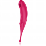 Satisfyer TWIRLING PRO kliitori stimulaatoriga vibraator Red 19,9 cm