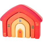 Small foot Wooden Building Blocks House aktiveeriv m&auml;nguasi puidust 12 m+ 4 tk