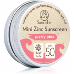 Suntribe Mini Zinc Sunscreen Mineraalne kaitsekreen n&auml;ole ja kehale SPF 50 Pretty Pink 15 g