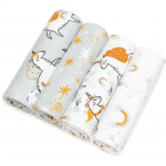 T-TOMI Cloth Diapers Unicorns riidest m&auml;hkmed 76x76 cm 4 tk