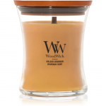 Woodwick Opulent Wood Golden Bourbon l&otilde;hnak&uuml;&uuml;nal puidust taht (hearthwick) 275 g