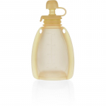 Zopa Silicone Refillable Baby Food Pouch toidukott 0 m+ Transparent Yellow 120 ml