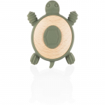 Zopa Silicone Wooden Teether Turtle n&auml;rimism&auml;nguasi 0 m+ Forest Green 1 tk