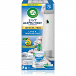 Air Wick Active Fresh Linen & White Orchid automaatne &otilde;huv&auml;rskendaja koos t&auml;idisega 228 ml