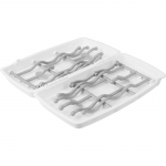 BabyOno Bottle Drying Rack pudeli kuivatusrest I. White 1 tk