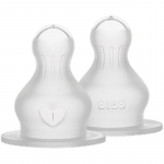BIBS Silicone Bottle Nipple Beebipudeli lutti Medium Flow 2 tk